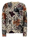 Fendi Wool And Cashmere Moth-print Pullover Clothing In Multi