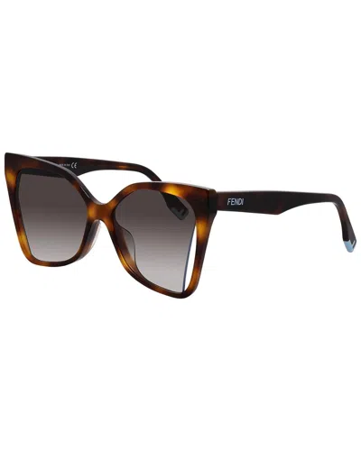 Fendi Women's Fe40010u 55mm Sunglasses In Brown