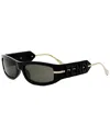 Fendi Smoke Wrap Ladies Sunglasses Fe40120i 01a 57 In Black