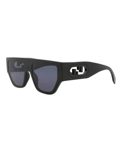 Pre-owned Fendi Women's  Aviator Sunglasses In Black Black Blue (fe40108u/54/01v)