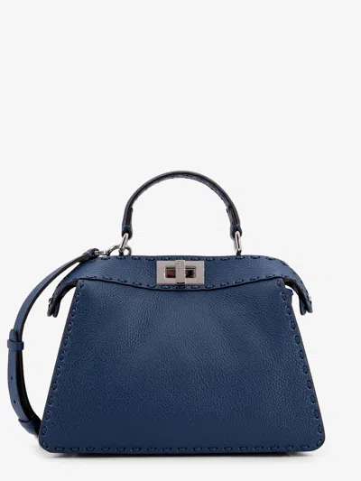 Fendi Peekaboo Iseeu Small Tote Bag In Blue