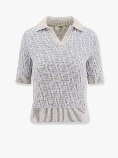 Fendi Women  Blue Polo Shirts