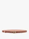 Fendi Brown And Pink Leather Reversible Belt In Brown