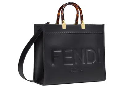 Pre-owned Fendi Women's  By Marc Jacobs  Sunshine Medium Black Leather Shopper