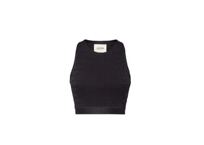 Pre-owned Fendi Women's  By Marc Jacobs Jacquard Fabric Top In Black