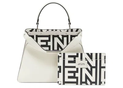 Pre-owned Fendi Women's  By Marc Jacobs Medium Peekaboo Iseeu White Leather Bag