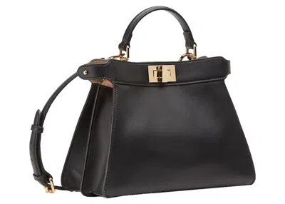 Pre-owned Fendi Women's  By Marc Jacobs Peekaboo Iseeu Small Black Leather Bag
