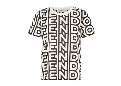 Pre-owned Fendi Women's  By Marc Jacobs Twotone Cotton T-shirt In Multi