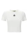 Fendi White Logo Cotton T-shirt In White