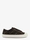 Fendi Women Embroidered Nylon Blend Dominio Sneakers In Green