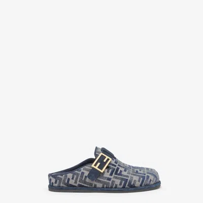 Fendi Women's  Feel Sabots Sandal In Grigioblue