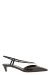 Fendi 40mm Slingback Pointed-toe Heeled Pumps In Brown