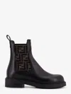 Fendi Ankle Boots With Elastic Side Panels In Black