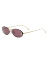 Fendi Women's  First 54mm Oval Sunglasses In Gold