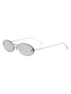 Fendi Women's  First 54mm Oval Sunglasses In Silver