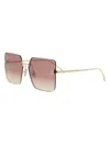 Fendi Women's  First Crystal 59mm Oversized Sunglasses In Pink