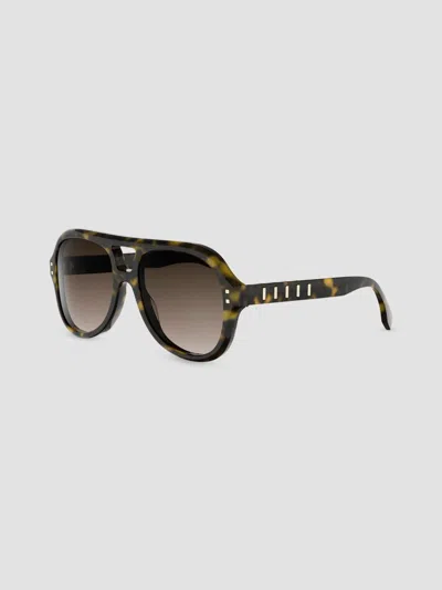Fendi Women's  Five Sisters 56mm Aviator Sunglasses In Dark Brown