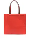 Fendi Leather Tote Medium Colour-block Design In Red