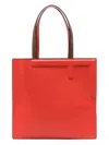 Fendi Leather Tote Medium Colour-block Design In Orange