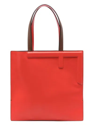 FENDI WOMEN'S FENDI FLIP MEDIUM LEATHER TOTE