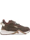 Fendi Flow Sneakers Brown Women In Multi