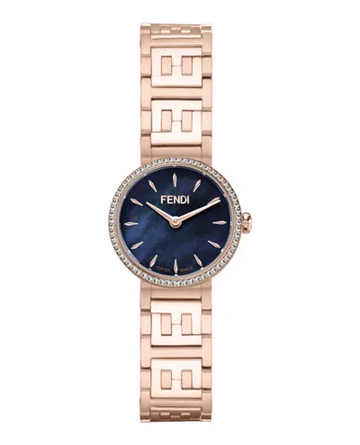 Pre-owned Fendi Women's  Forever  Diamond F103500701 Watch In Stainless Steel/aluminum