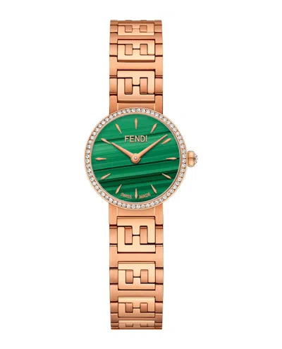 Pre-owned Fendi Women's  Forever  Diamond F103501201 Watch In Stainless Steel/aluminum