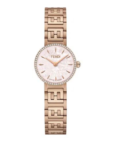 Pre-owned Fendi Women's  Forever  Diamond F103504101 Watch In Stainless Steel/aluminum