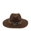 Fendi Stylish Wide Brim Hat With Animal Print In Brown