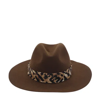FENDI FENDI WOMEN FENDI LEO PRINT FEDORA HAT