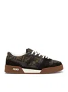 Fendi Match Monogram Low-top Sneakers In Brown