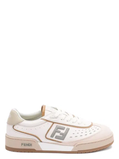 FENDI WOMEN'S FENDI MATCH LEATHER SNEAKERS