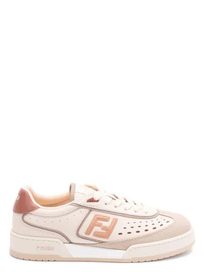 FENDI WOMEN'S FENDI MATCH LEATHER SNEAKERS
