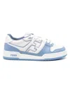 Fendi Flat Sole Calfskin Paneled Sneakers In Multi