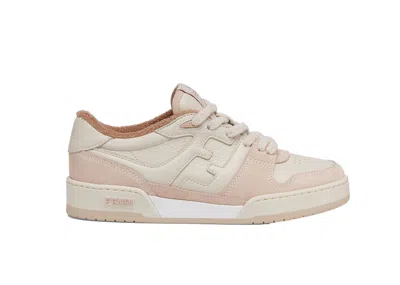 Pre-owned Fendi Women's  Match Low Tops Suede Sneakers In Pink