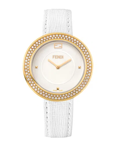 Fendi Women's  My Way Diamond Watch In White