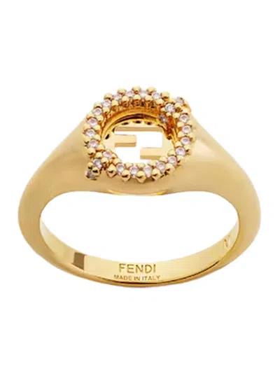 Fendi Women  New Round Ring In Black