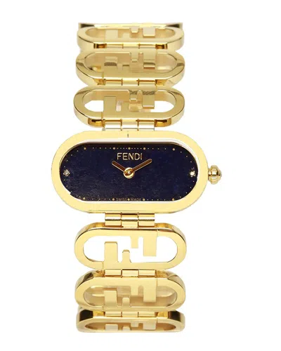 Fendi Women's  O'lock Diamond Watch In Gold