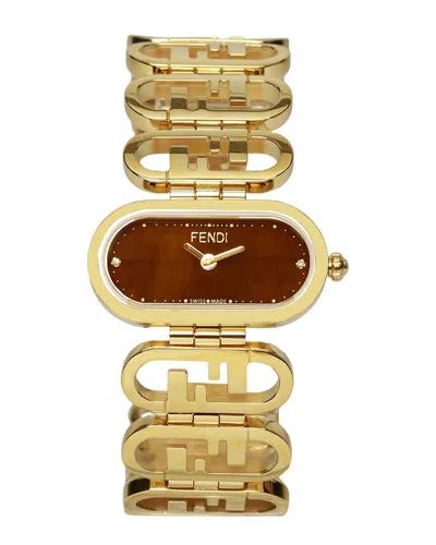 Fendi Women's  O'lock Diamond Watch In Gold