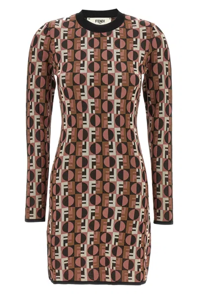Fendi Women ' Optical' Dress In Brown