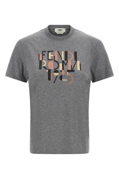 FENDI FENDI WOMEN 'FENDI ROMA 1925' T-SHIRT