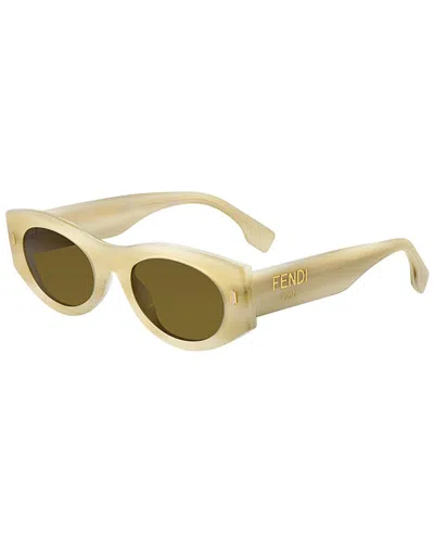 Fendi Women's  Roma 52mm Sunglasses In Gold