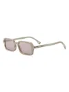 Fendi Selleria Acetate Rectangular Sunglasses In Metallic