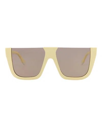 Pre-owned Fendi Women's  Shieldframe Acetate Sunglasses/6239e) In Yellow/brown (fe40136i