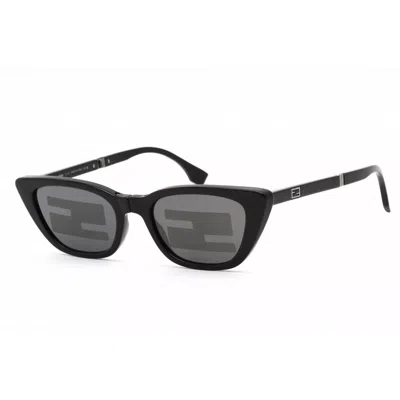 Pre-owned Fendi Women  Sunglasses Fe40089i 01c Size 53x0x0 Mm Ab In Smoke Mirror