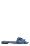 Fendi Women Sunshine Denim Slides In Blue