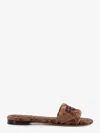 Fendi Sunshine Logo-embroidered Velvet Flat Sandals In Multi
