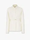 Fendi Lapel Casual Jacket In White