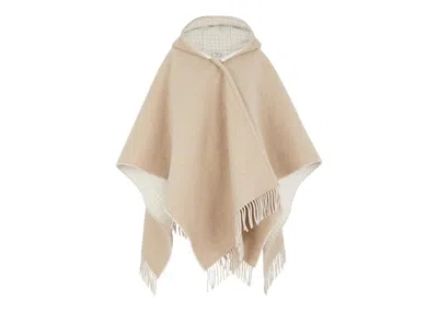 Pre-owned Fendi Women's  Wool And Cashmere Poncho In Beige