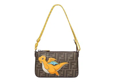 Pre-owned Fendi Women's  X Frgmt X Pokemon Ff Fabric Bag Baguette Pouch